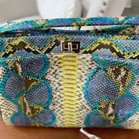 Grand Pele Collection Python Leather Satchel / Crossbody - Picture 5 of 15